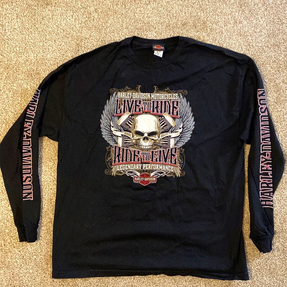 Harley Davidson longsleeve” live to ride” size XXL